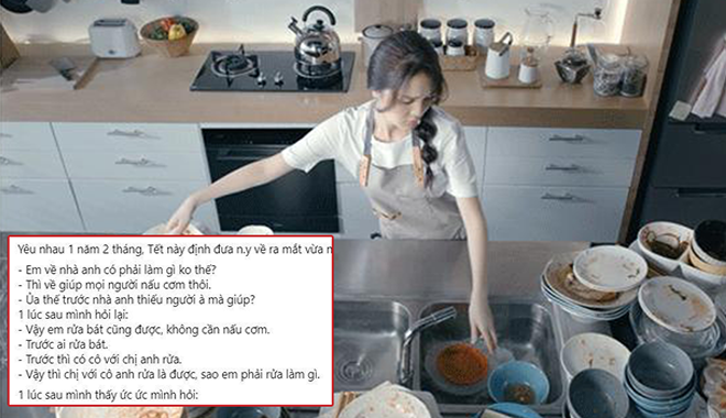 Đòi chia tay vì người yêu tuyên bố sẽ không rửa bát khi về ra mắt 