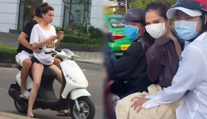 Ngọc Trinh và loạt sao Việt bị nhắc nhở vì không đội mũ bảo hiểm