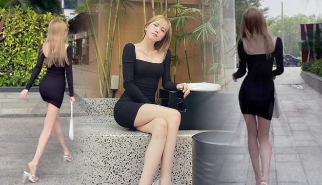 Chỉ đi bộ sương sương Thiều Bảo Trâm đã "gây mê" nhờ đôi chân cực phẩm