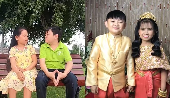 Đám cưới của cô dâu tí hon người Khmer với ông xã cao 1m25