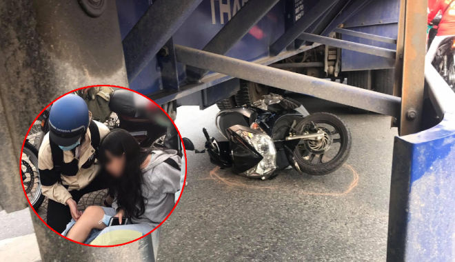Thủ Đức: Nữ sinh bị xe container cuốn vào gầm may mắn chấn thương nhẹ