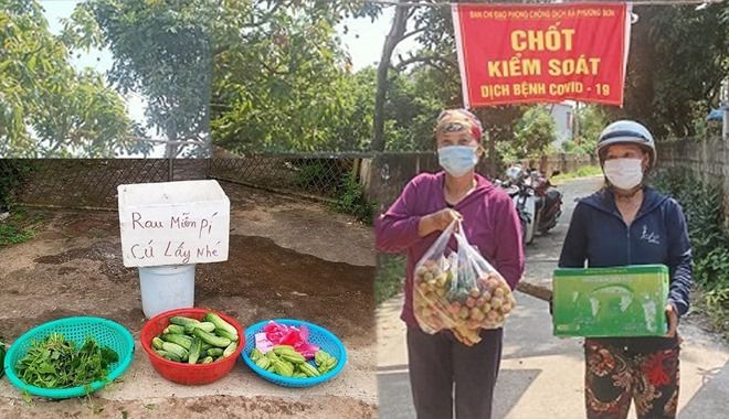 Ấm lòng bà con vùng phong tỏa "nuôi nhau" trong đại dịch Covid
