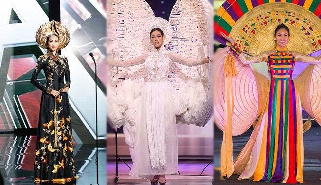 Cùng diện áo dài tại Miss Universe, vì sao Khánh Vân lại "gây bão"?