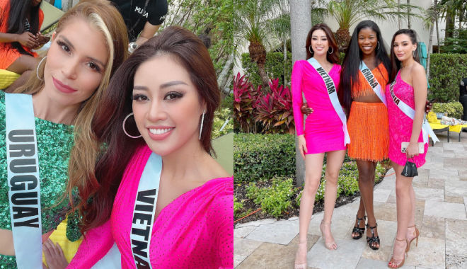 Khánh Vân diện sắc hồng ở ngày 4 Miss Universe: "Cân" đẹp mọi màu sắc