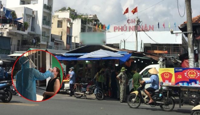 Phong tỏa một phần chợ Phú Nhuận vì liên quan đến ca nghi nhiễm