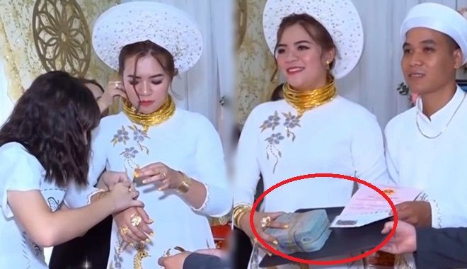 Xuýt xoa đám cưới khủng: Cô dâu đeo vàng trĩu cổ, của hồi môn là sổ đỏ
