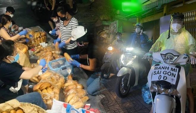 Xe “Bánh mì Sài Gòn 0 đồng" rong ruổi đến từng ngõ ngách giữa khuya