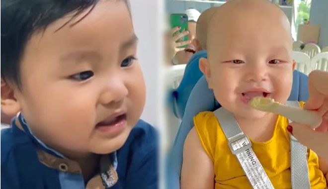 Biểu cảm chuẩn "cây hài nhí" của "Bo thúi" và Leon khi đói bụng