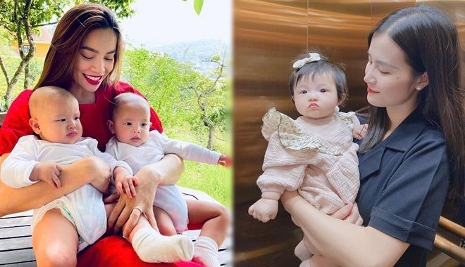Các bà mẹ "bỉm sữa" chăm con khéo nhất Vbiz