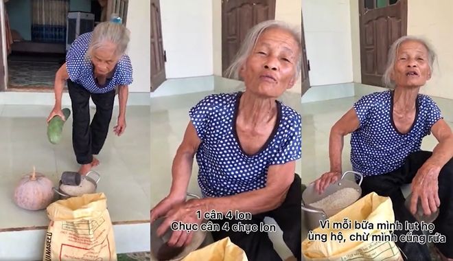 Mệ già Quảng Bình gửi thực phẩm cho SG: Mệ có từng mô ủng hộ từng nấy