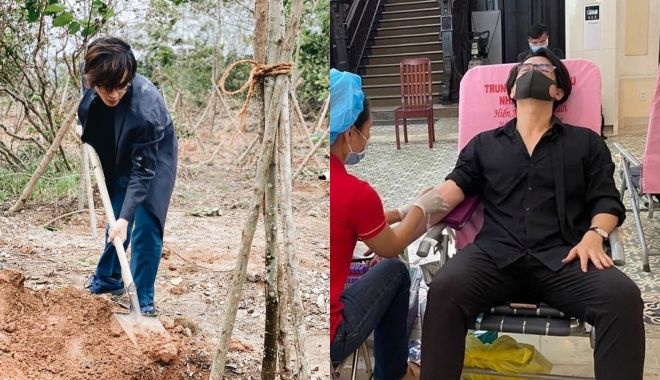 Hà Anh Tuấn làm từ thiện: trồng rừng, tặng 25 tấn gạo còn hiến máu