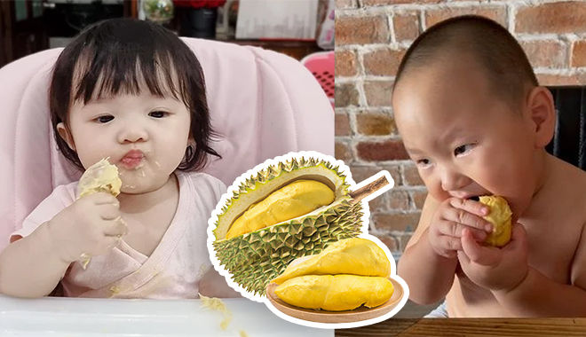 Chưa đầy 3 tuổi, các nhóc tì nhà sao Việt đã “nghiện” sầu riêng