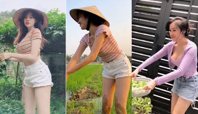 Nhức mắt với thời trang đi làm đồng, ra vườn nhặt rau của bà Tưng