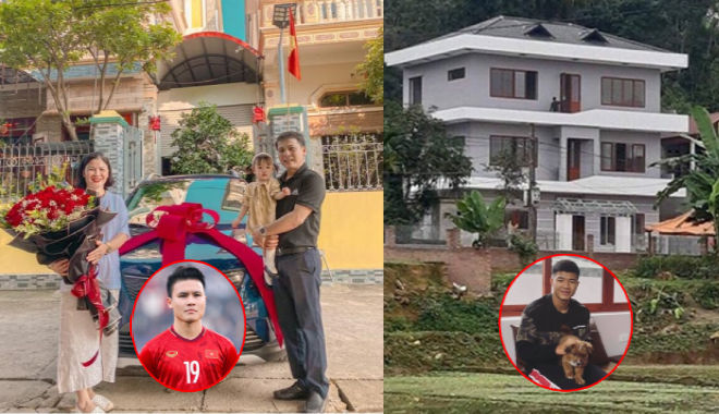 Hội cầu thủ báo hiếu: Quang Hải mua xe tiền tỷ, "trùm cuối" xây nhà to