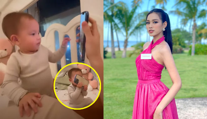 Mới 1 tuổi thôi mà Lisa đã biết hôn ông ngoại qua facetime