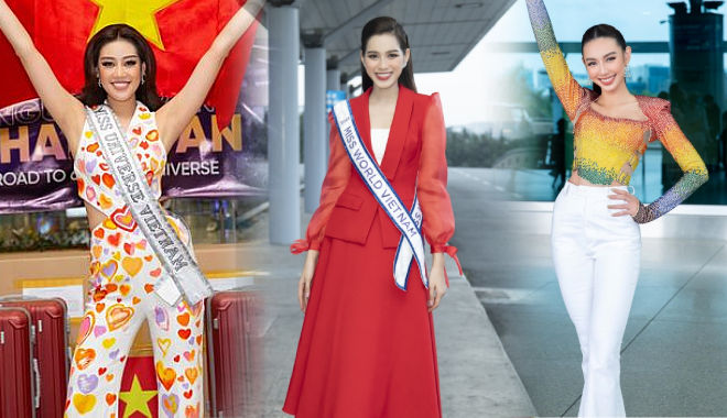 Style lên đường đi thi quốc tế: Đỗ Thị Hà diện "cây" đỏ - sắc cờ Việt