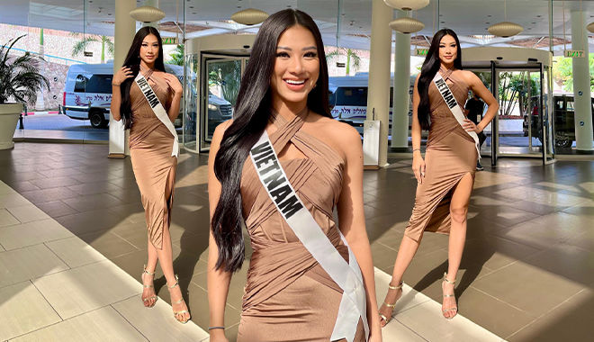 Kim Duyên trước vòng thi phỏng vấn kín tại Miss Universe 2021