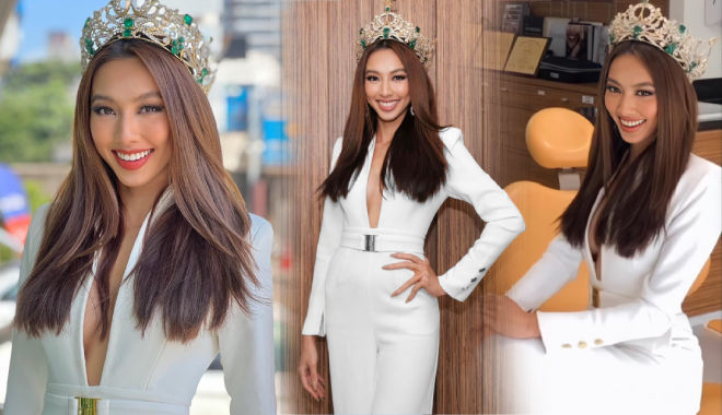 Ngày thứ 2 của Tân Miss Grand 2021 Thùy Tiên: Outfit trắng xẻ sâu