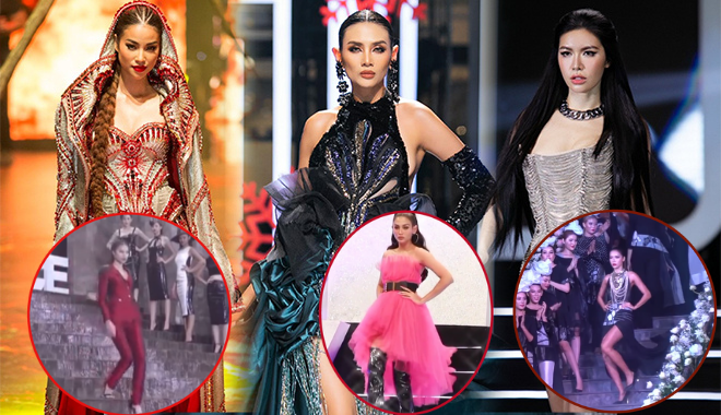 Trình catwalk trên cầu thang của mỹ nhân Việt: Minh Tú thần thái