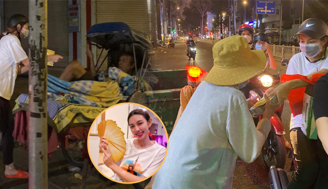 Ấm lòng ngày cận Tết: Nguyễn Thúc Thùy Tiên phát quà cho người nghèo