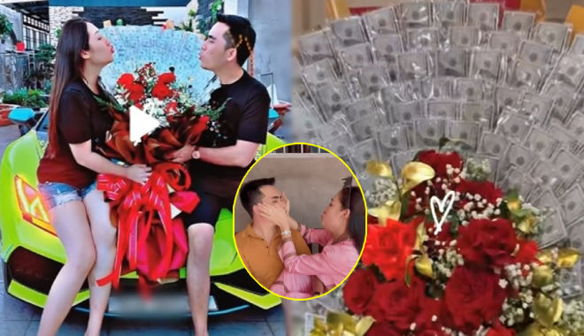 Cô vợ số hưởng nhất Valentine: chồng tặng bó hoa hồng toàn đôla Mỹ 