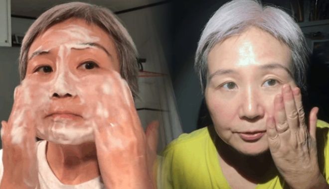 Cụ bà U70 da sáng mịn như gái 20: Dùng 10 loại sữa rửa mặt đan xen