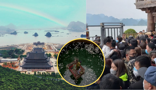 Mặc biển cấm, giếng trong chùa lớn nhất cả nước vẫn bị ném tiền vào