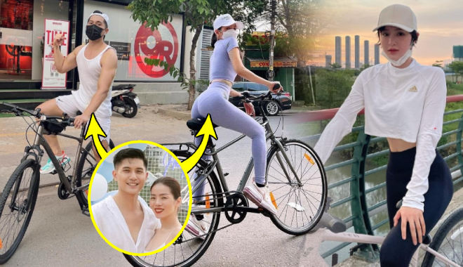 Sao Việt đạp xe giữ dáng: Lệ Quyên - Lâm Bảo Châu làm gì cũng có nhau