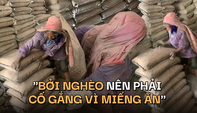 Cụ bà dân tộc Hà Nhì 60 tuổi vẫn phải vác xi măng kiếm sống