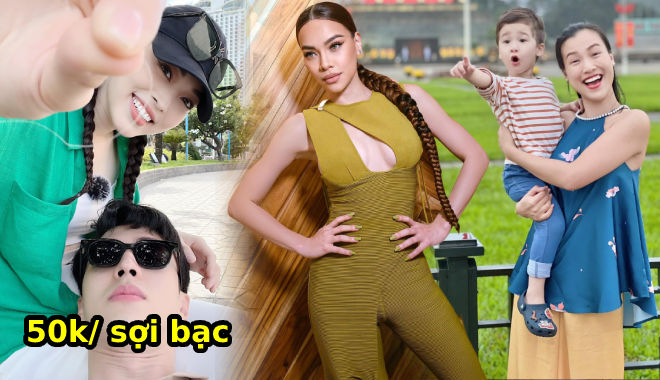 Ảnh hot sao Việt 27/5: Phương Nga nhổ tóc bạc cho Bình An giá 50k/sợi