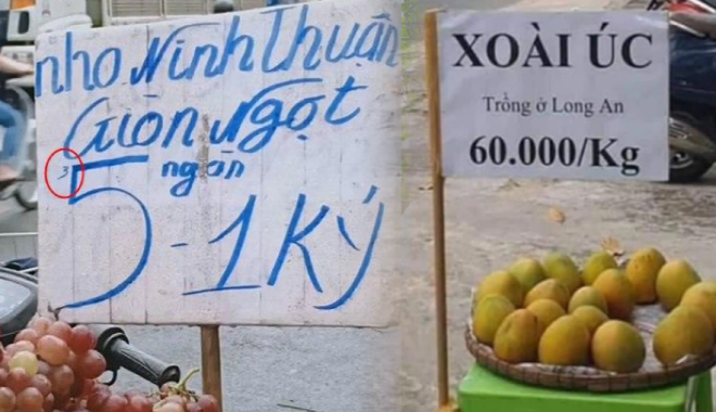 Những màn gây lú của các tiểu thương vỉa hè: Nho 5k/kg hóa ra 35k/kg