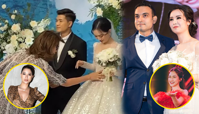 Sao Việt đi ăn cưới bị nhắc kém thanh lịch: Trang Trần sờ bụng cô dâu