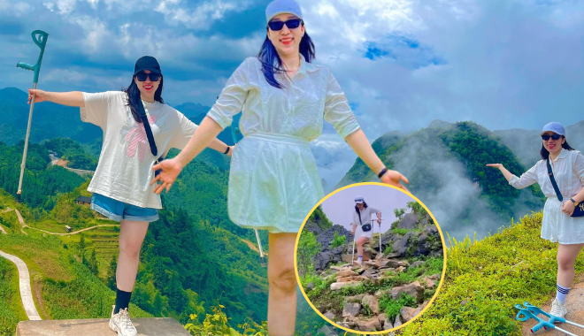 Cô gái "một chân" leo núi ở Hà Giang: "Ai cũng bảo tôi khùng"