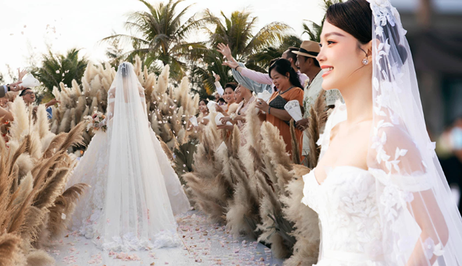 Đám cưới Minh Hằng: Sân khấu phủ cỏ lau, an ninh nghiêm ngặt