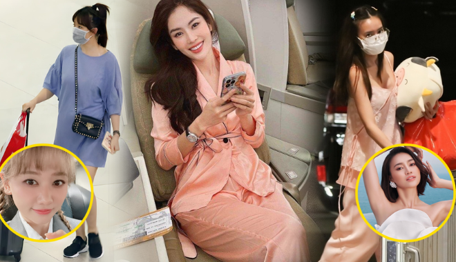 Sao Việt diện đồ ngủ ra sân bay: Lệ Nam sang xịn chẳng kém dự sự kiện
