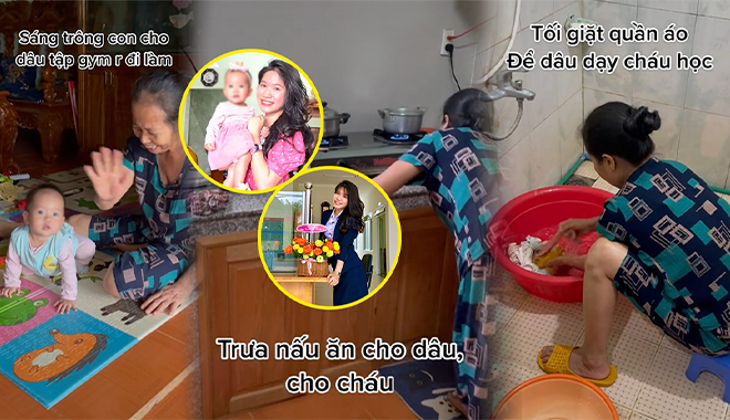 Nàng dâu số hưởng nhất TikTok: Mẹ chồng trông con cho đi tập gym