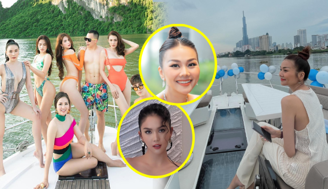 Sao Việt mừng sinh nhật trên du thuyền: Ngọc Trinh thay đồ liên tục