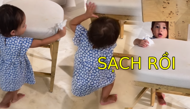 Vừa về nước, Lisa liền hóa "cô Tấm" xắn tay áo dọn dẹp nhà cửa