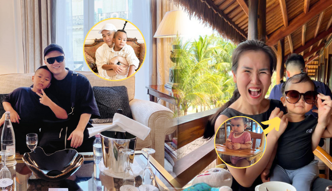 Nhóc tì nhà sao Việt nghỉ lễ: Con Đỗ Mạnh Cường lần đầu đi Anh, Pháp