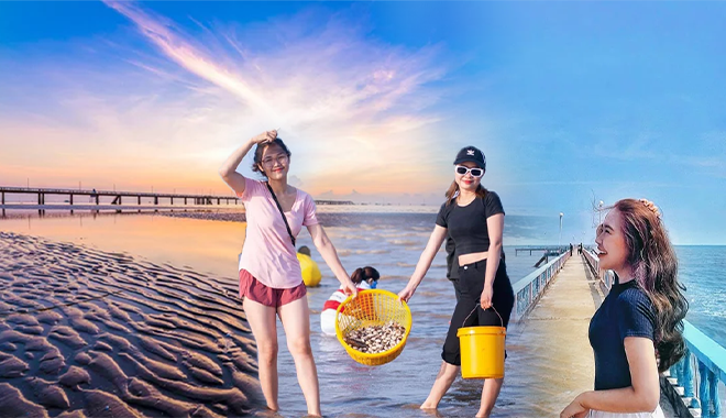 Những bãi biển "vô cực": Biển ở Tiền Giang cách TP.HCM chỉ 70km