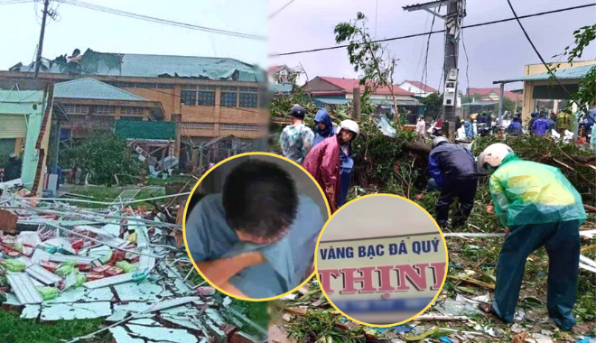 Cơn lốc quét qua tiệm vàng ở Quảng Trị: Chủ tiệm vàng mất trắng