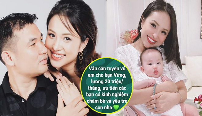 MC Vân Hugo tuyển người chăm sóc con gái nhỏ: Lương 20 triệu/tháng