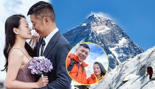 Cặp đôi người Việt leo lên đỉnh Everest trong 2 tuần để cầu hôn