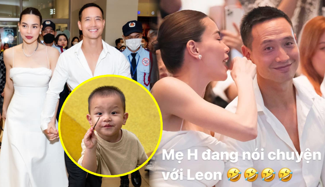 Hồ Ngọc Hà đăng ảnh bên chồng: Biểu cảm Kim Lý nhìn đâu cũng ra Leon