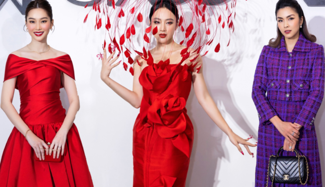 Sao Việt đi xem thời trang: Angela Phương Trinh quấn lông vũ trên đầu