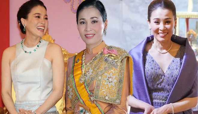 Hoàng hậu Thái Lan hiếm hoi mặc áo hở vai: Khoe khéo xương quai xanh