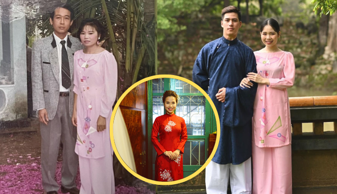 Mặc lại áo cưới của mẹ: Con mong được hạnh phúc như bố mẹ!