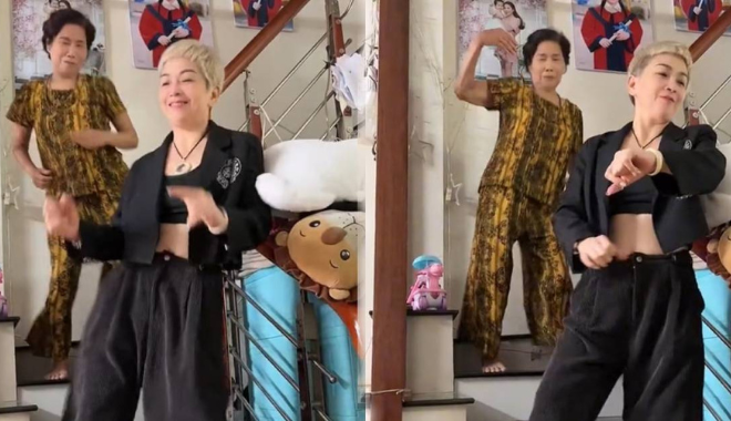 "Mẹ chồng quốc dân" khoe vòng eo thon gọn tuổi U60, đu trend "tóp tóp"