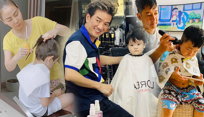 Sao Việt tự "mở salon tóc" với con: Mr. Đàm "đảo ngói" cho quý tử Polo