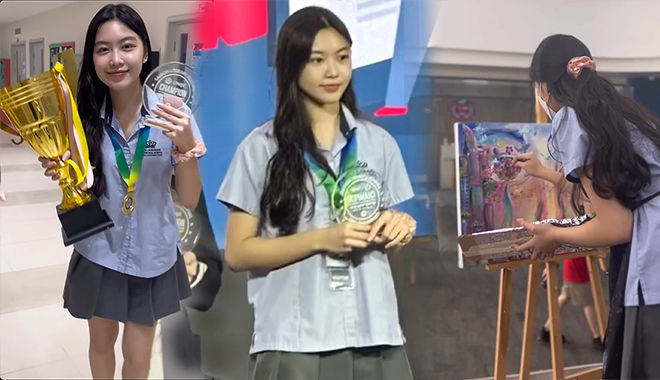 Con gái Quyền Linh đạt hạng cao cuộc thi vẽ: Xinh đẹp giỏi giang có đủ